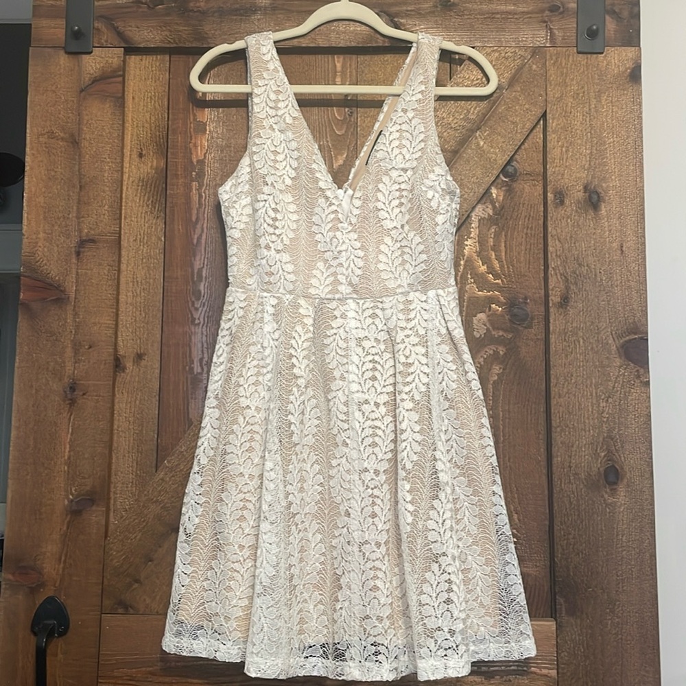 Lulus lace off white dress
